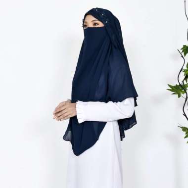 KHIMAR SYARI Longsleeve French Balqis Queen Mutiara Niqab / JILBAB SYARI / KHIMAR JUMBO Semua Ukuran