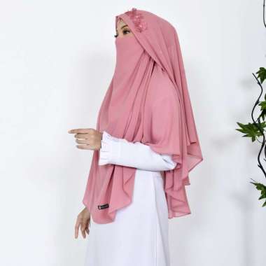 KHIMAR SYARI Longsleeve French Balqis Queen Mutiara Niqab / JILBAB SYARI / KHIMAR JUMBO Semua Ukuran
