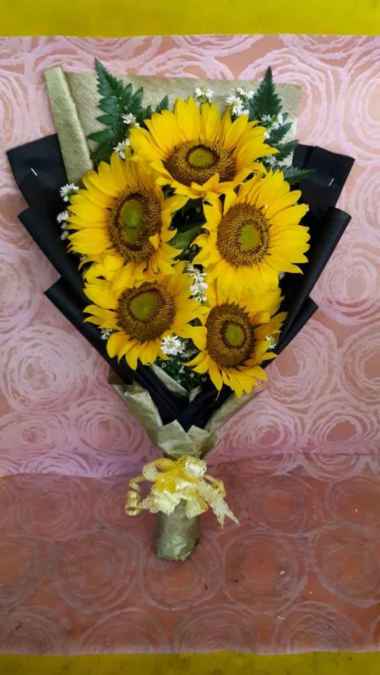 Buket bunga matahari asli bunga wisuda bucket