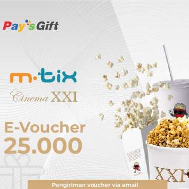 [Paysgift] Voucher Digital MTix F&B Cinema 21 (XXI) Rp 25.000 SALE