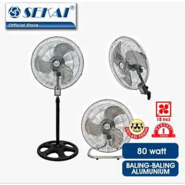 Kipas Angin Tornado Tumpu 18 inci SEKAI HSN-1837 / Sekai Kipas Angin Besi 18 inch 3in1 Sekai hsn1837