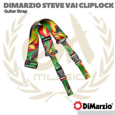 DiMarzio Steve Vai ClipLock Guitar Strap - Strep Gitar Bass Green Universe