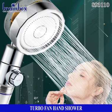 Turbo Fan Hand Shower Hemat Air Hand Shower Kamar Mandi Silver