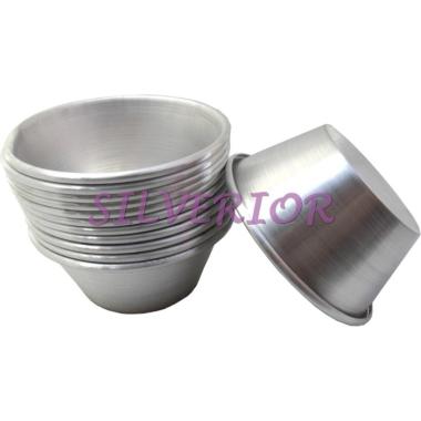 12 Buah Mangkok Aluminium Kukus Nasi Tim Kobokan Cuci Tangan