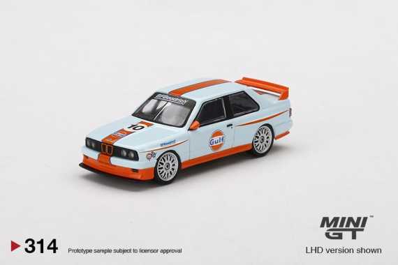 Minigt Diecast Mobl BMW M3 E30 Gulf Racing Skala 1:64 MGT00314MJ