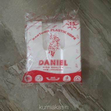 hd kantong kresek bening putih transparan DANIEL 300gr uk.15 24 cm 24cm