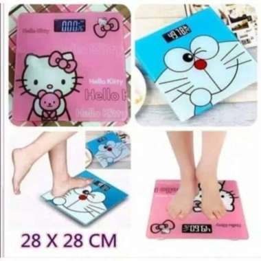 Timbangan Badan Digital Karakter Hellokitty Doraemon 180 Kg Kaca