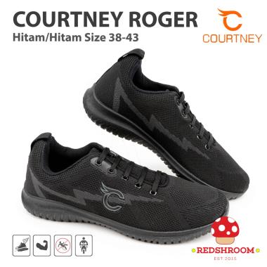 Sepatu Ardiles Courtney ROGER FULL BLACK- Fashion Casual Pria 39