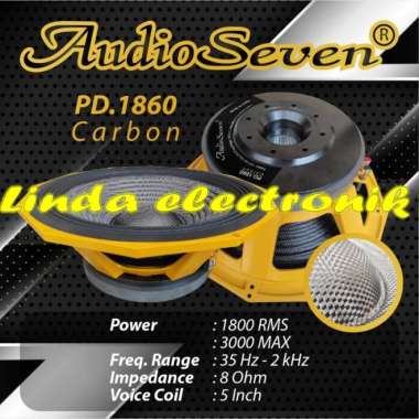 speaker komponent audio seven pd 1860 / pd1860 18 inch 1 buah original Multicolor
