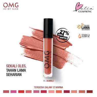 OMG OH MY GLAM MATTE KISS LIP CREAM 3.5G ( LIPSTICK LIPSTIK LIPCREAM ) BPOM HALAL OH MY GLOW OMG 11 