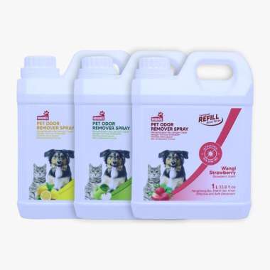 REFILL NOVAMOS Penghilang Bau Kotoran Binatang - Novamos Refil 1 Liter Strawberry