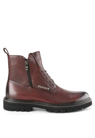 PL10 SEPATU BOOT PLAYBOY PRIA ORIGINAL BOOTS CASUAL KULIT ASLI BRANDED COKLAT BROWN