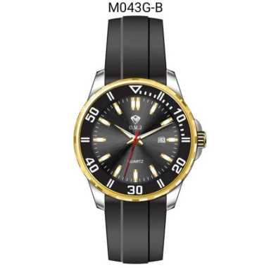 Jam Tangan Pria OMJ M043 Series Casual Sporty Original Gold