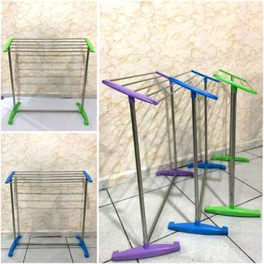 AN - jemuran handuk stainless steel sunny jemuran hijau