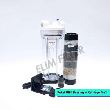 Filter Air 4 in 1 - Saringan Air - Housing 10inch CLEAR Drat 1 per 2