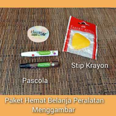 Krayon Crayon Pascola Hitam Putih Penghapus Krayon Faber-Castell Paket Hemat Peralatan Menggambar Ku