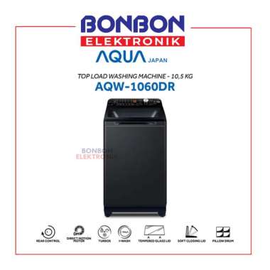 AQUA Mesin Cuci 1 Tabung Inverter 10KG AQW 1060DR Dynamic Drive 1060