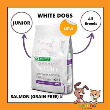 Nature's Protection Dog Superior Care White Dogs Junior Salmon 1.5kg