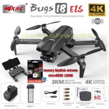 drone MJX Bugs B18 pro GPS 3KM FPV drone 3-Axis - unit only Unit + 128gb