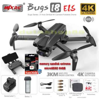 drone MJX Bugs B18 pro GPS 3KM FPV drone 3-Axis - unit only Unit + 64gb