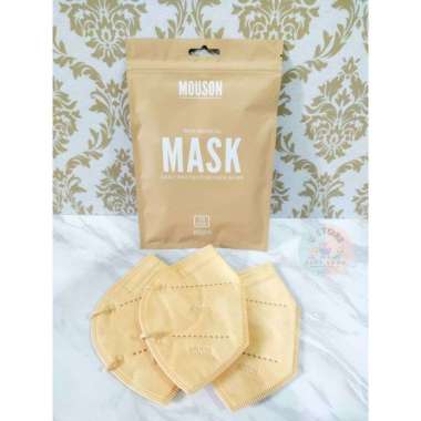 Masker KN95 Mouson Warna 5ply | 10pcs, Masker Murah Nude Orange