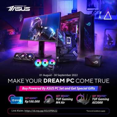 Komputer Medan x GeForceâ„¢ RTX x ASUS PC Set Powered by Asus Set 1