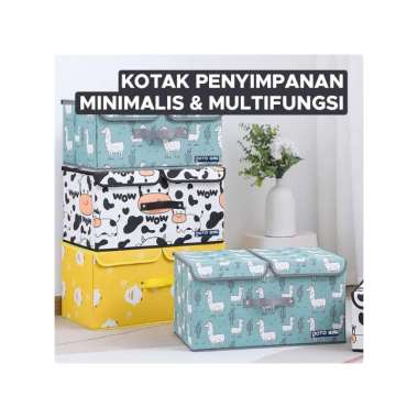 Goto Velip Storage Organizer Box Container Kotak Penyimpanan Baju WHITE COW