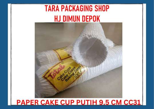 Paper Cake Cup Putih Ukuran 9.5 cm isi 1000 pcs