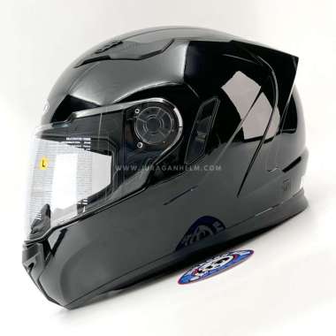 Helm Zeus ZS813 BLACK Glossy - Fullface Double Visor L