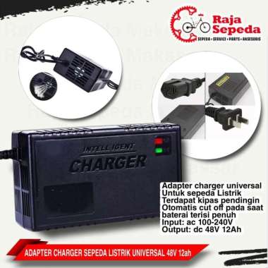 ADAPTOR CAS CHARGER SEPEDA LISTRIK UNIVERSAL 48V 12AH