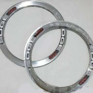 VELG RIMS EDGE 20+/20x1 3/8-451-22 INCH (SEPASANG) Silver - 28 Hole