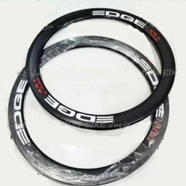 VELG RIMS EDGE 20+/20x1 3/8-451-22 INCH (SEPASANG) Black - 28 Hole