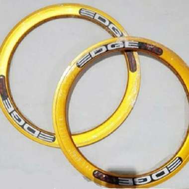 VELG RIMS EDGE 20+/20x1 3/8-451-22 INCH (SEPASANG) Gold - 28 Hole