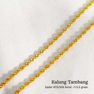 Restock kembali kalung pria model tambang stylish simpel emas asli