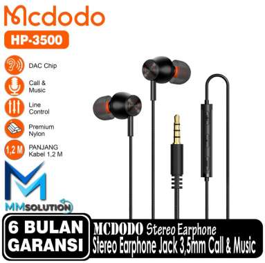MCDODO HP-3500 Handsfree Headset Earphone Stereo With Mic Jack AUX 3.5