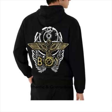 BOY LONDON BLACK GOLD EAGLE BLACK HOODIE M