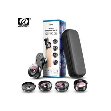 APEXEL APL-HB5 - 4K HD Professional 5 in 1 Lens Kit Lensa Kamera Smart APL-HB5