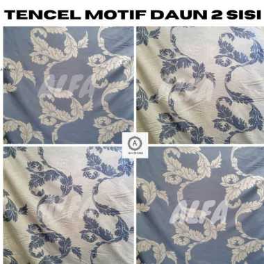 Kain Tencel Tensel Lebar 280 Cm Motif Daun