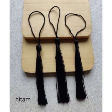 Gantungan Mini Tasel 8Cm per 3pcs Tasel Rumbai Tasel Tasbih DIY TASSEL Hitam