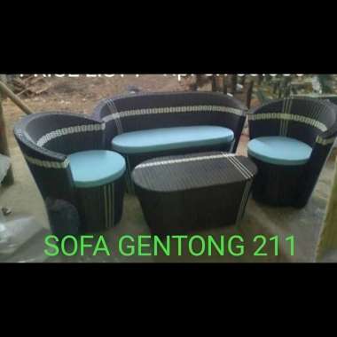 Sofa Minimalis / Kursi Tamu Gentong Rotan Sintetis Helios
