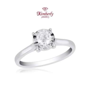 Cincin Berlian Solitaire Sertifikat GIA KLR836678 - Kimberly Jewellery 0.300 E VS1