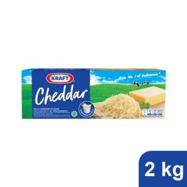 Promo Harga Kraft Cheese Cheddar 2000 gr - Blibli