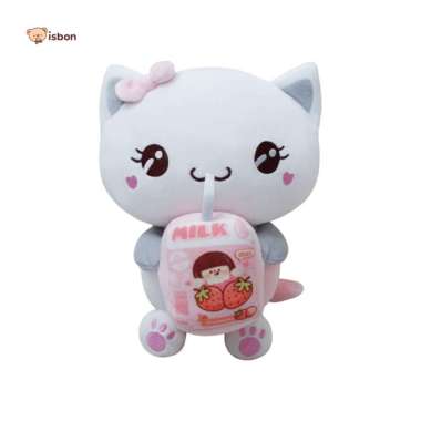 Boneka Kucing Floopy Milko Milky Tambahan Botol Susu By Istana Boneka Milky Pink