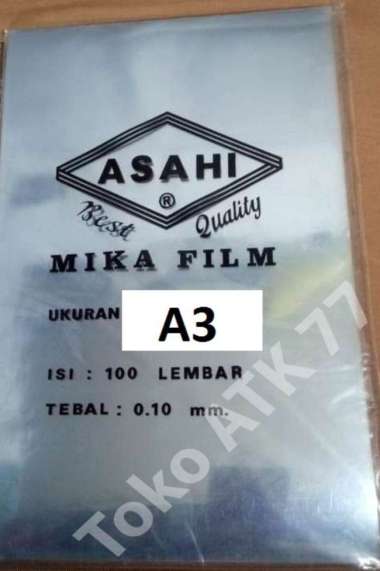 Plastik Mica Mika Film Bening Ukuran Besar A3 dijual per 5 lembar READY STOCK