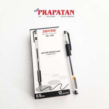 Pulpen Gel Joyko JK-100 Water Resistant / Gel Pen Hitam