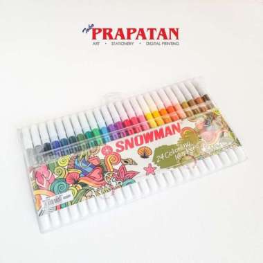 Spidol Snowman / snowman marker set 24 warna