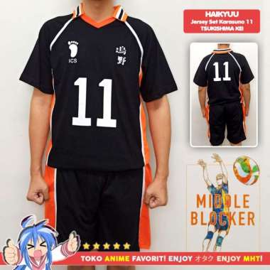 Haikyuu Karasuno Jersey No. 11 - Tsukishima Kei L