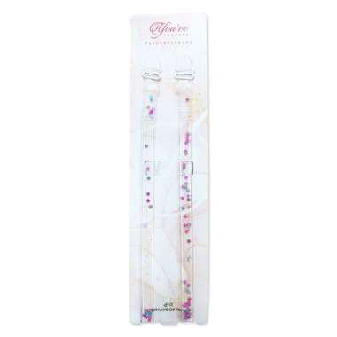 You've ( YouHave ) Tali Bra Tali Bra Tarnsparan Manik-Manik Gliter Bintang Tali Tarnsparan BH Bra St