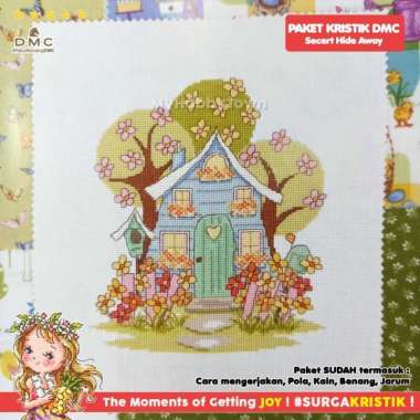 Paket Sulam Kristik TUVA Retro - Secret Hide Away Rumah Bunga Nature