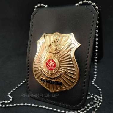 Dompet ID Card name tag Kalung Lencana KTA Penyidik / penyidik pembatu Kulit Asli